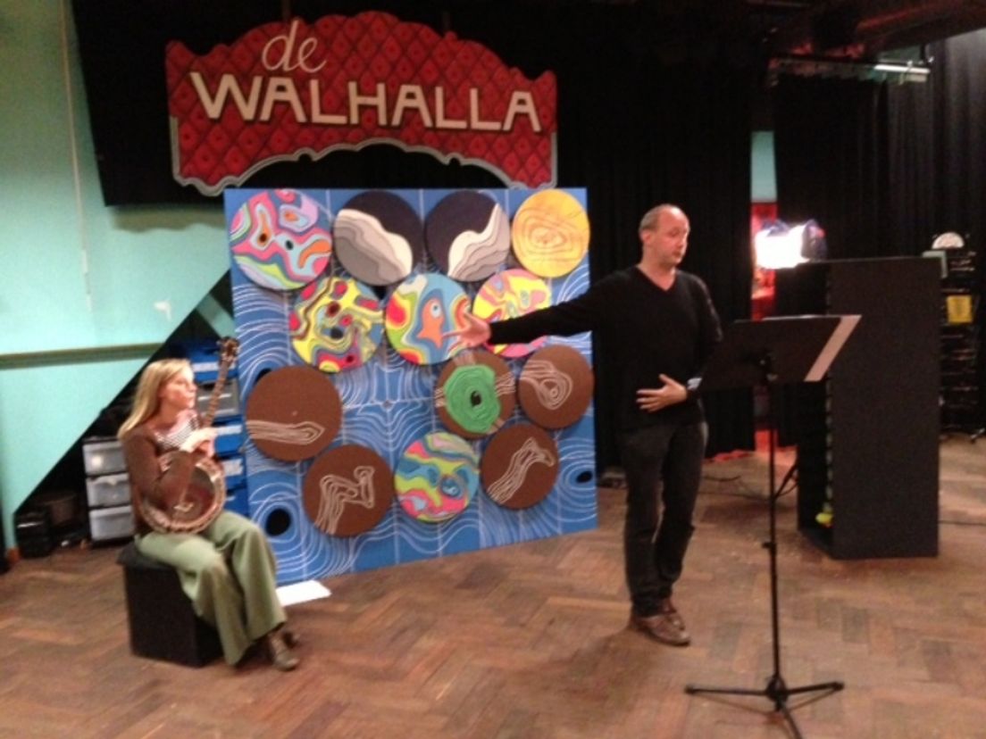 Pieter de Buysser en Lieselot de Wilde tijdens de generale repetitie in Theater Walhalla