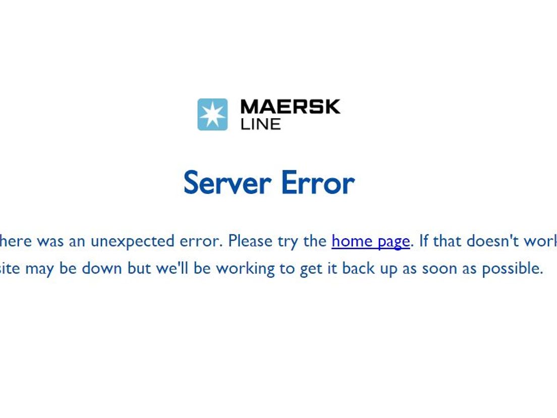 De website van Maersk