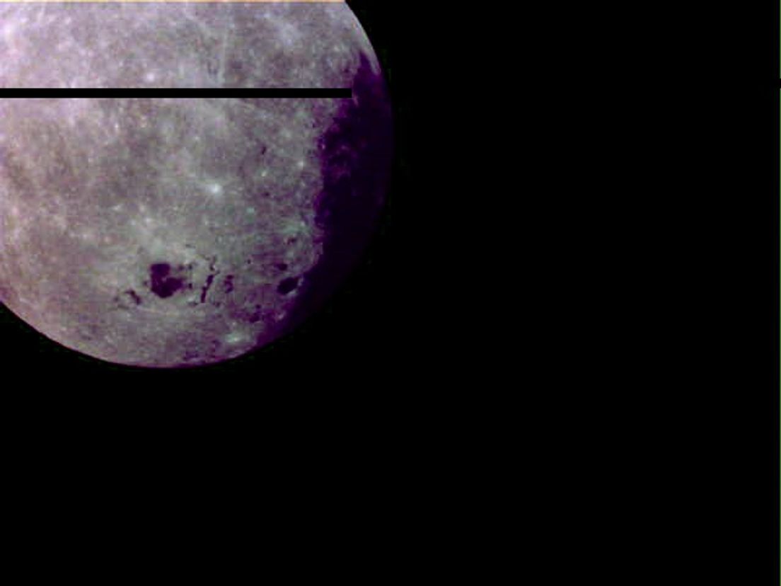 Foto van de maan, gemaakt door de Dwingeloo telescoop (foto CAMRAS)