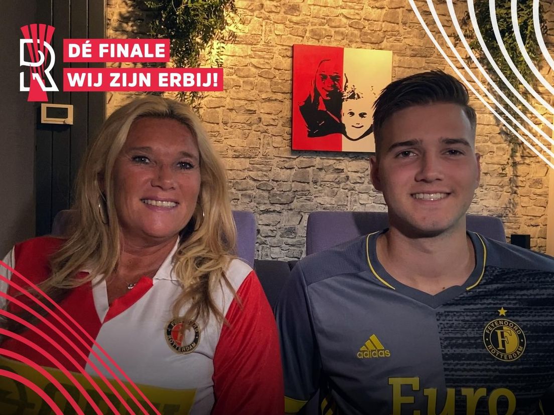 Hélène en zoon Sem zijn erbij in Tirana: 'Bij de vorige Europese prijs van Feyenoord zat ik in de buik van mijn moeder'