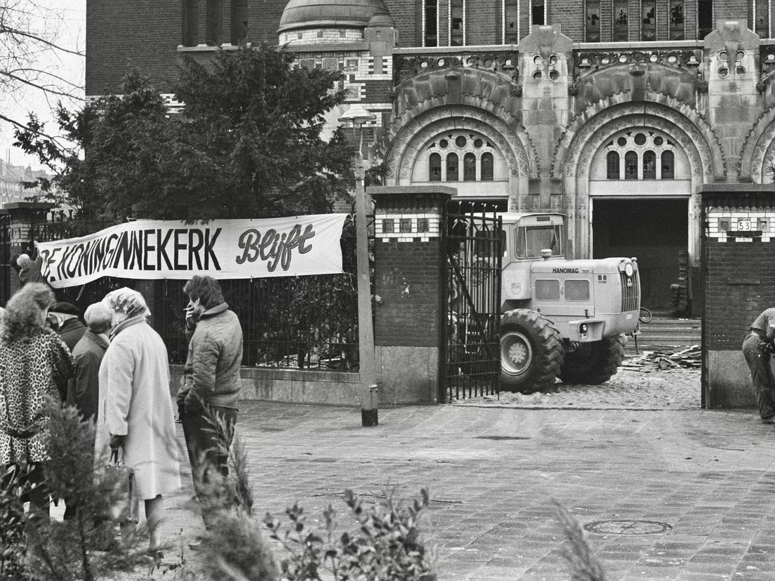 19 januari 1972: protest tegen de sloop van de Koninginnekerk