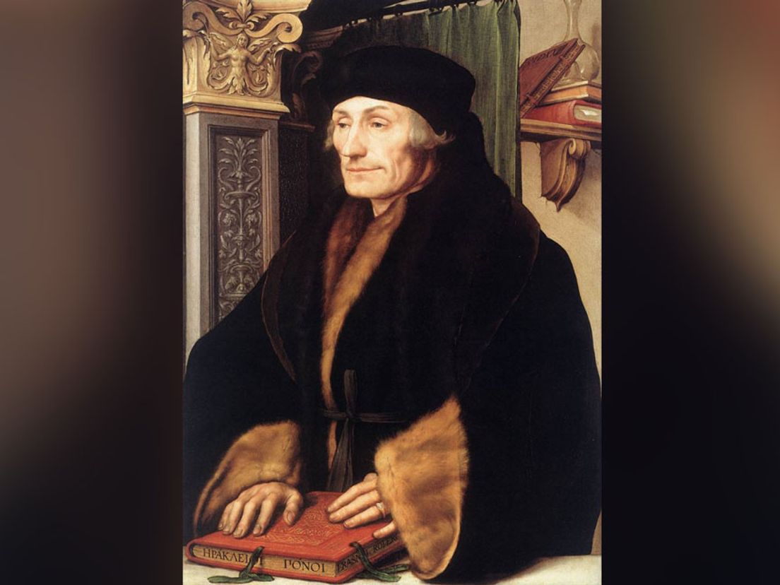 Een schilderij van Erasmus van Hans Holbein