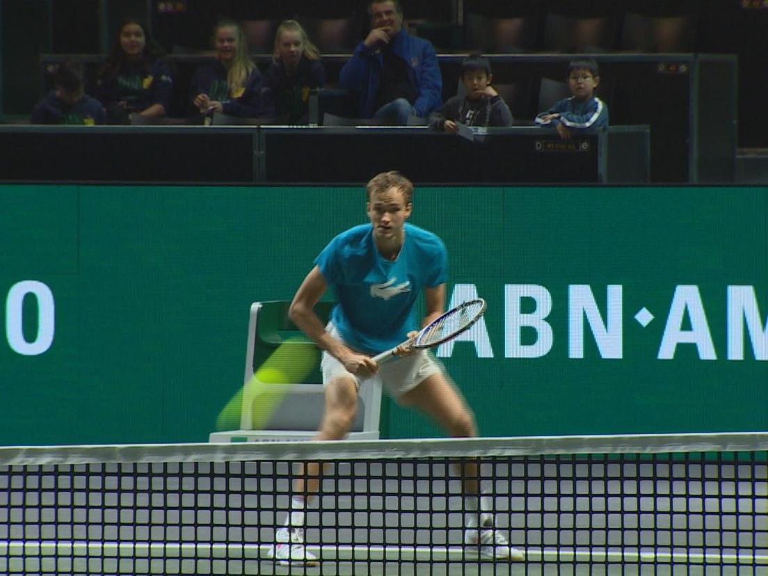 Daniil Medvedev eerder deze week, tijdens een training in Ahoy