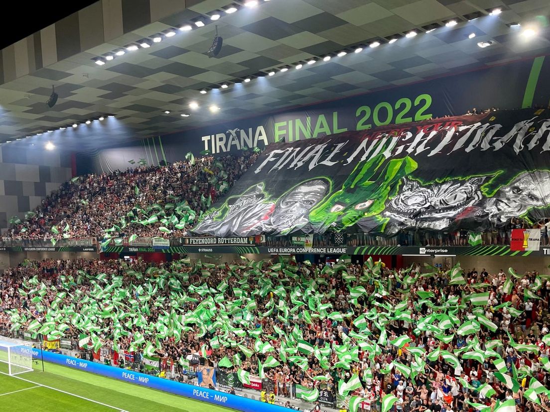 Supporters in Tirana