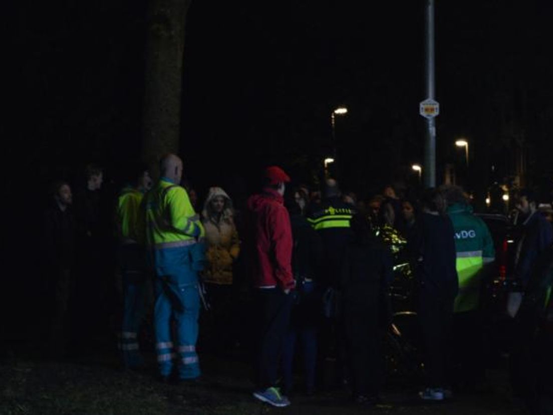 Studenten op straat vanwege brand