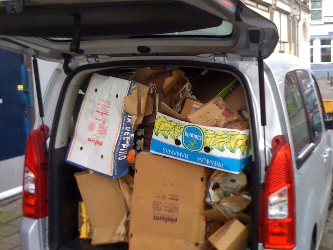 Weer een auto vol 'gered' materiaal