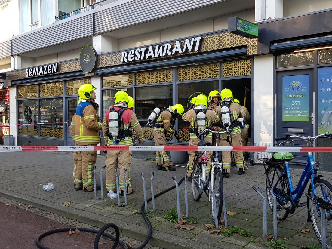 Brand bij restaurant in Schiedam