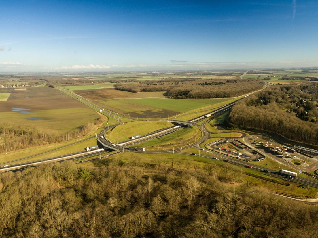 De rotonde Gieten moet als knelpunt in de N34 verdwijnen