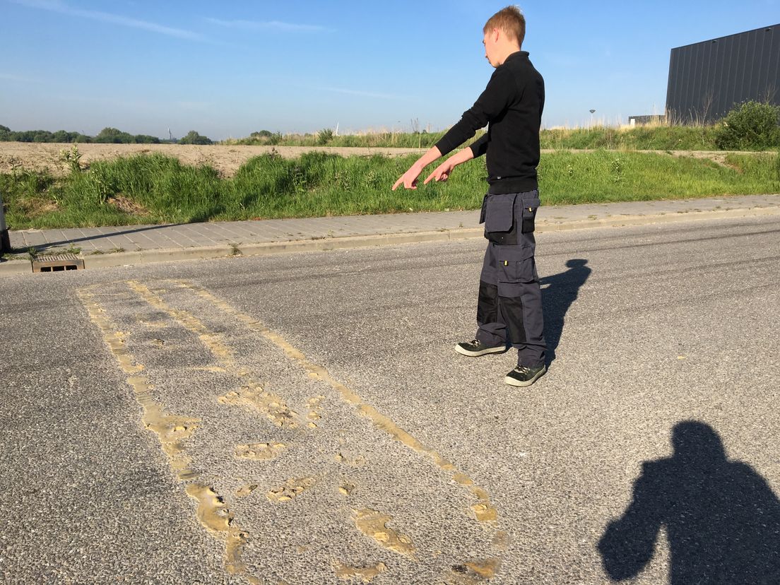 De plek in Maassluis waar een van de 'racedrempels' lag