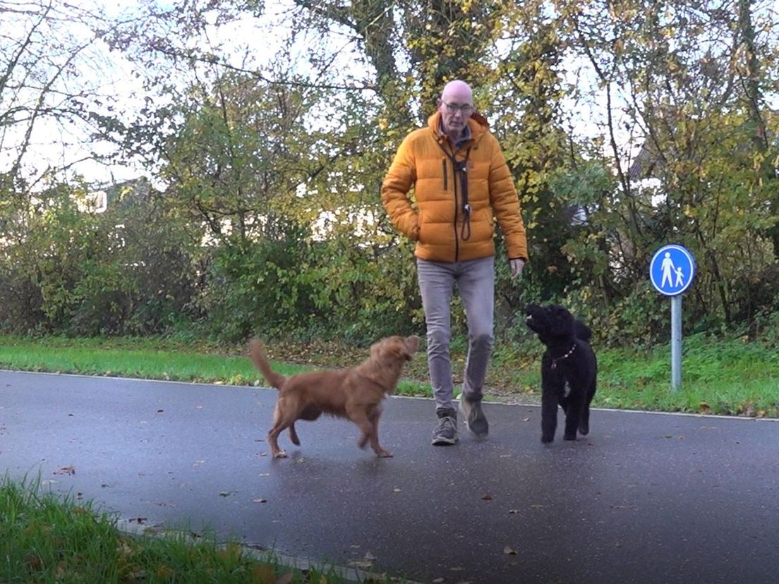 René met zijn honden