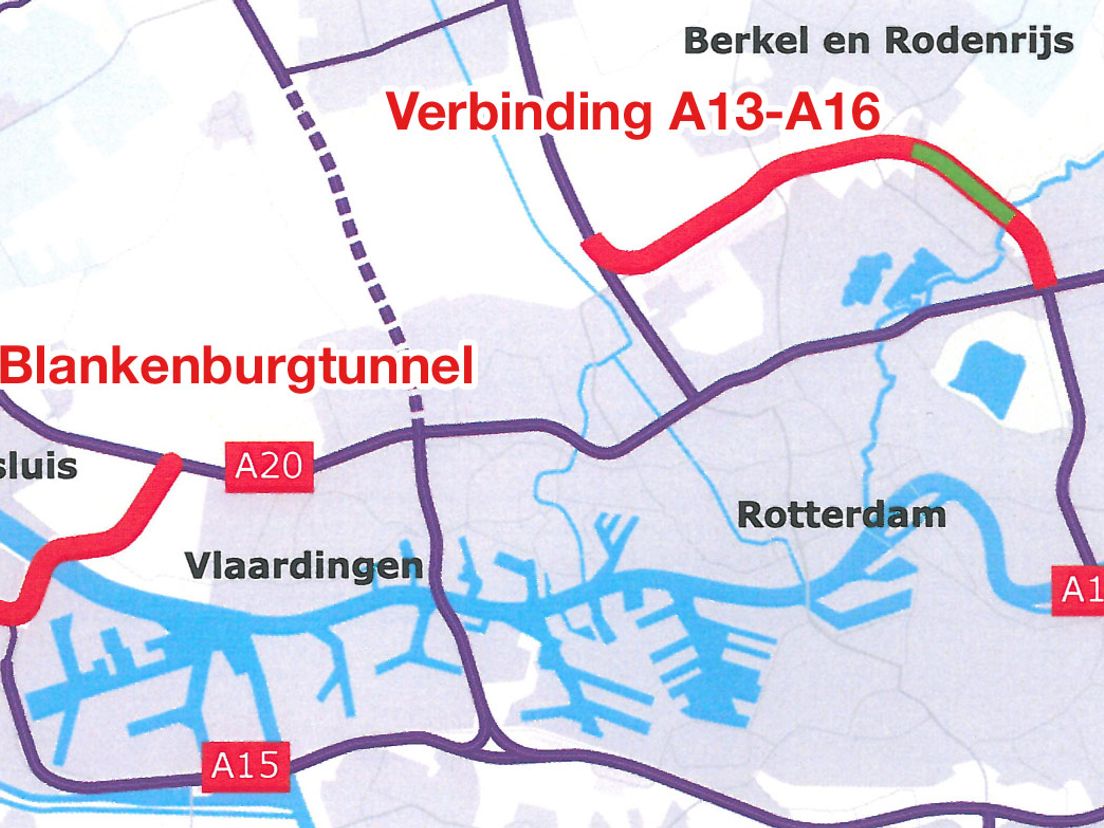 Blankenburgtunnel en verbinding A13-A16