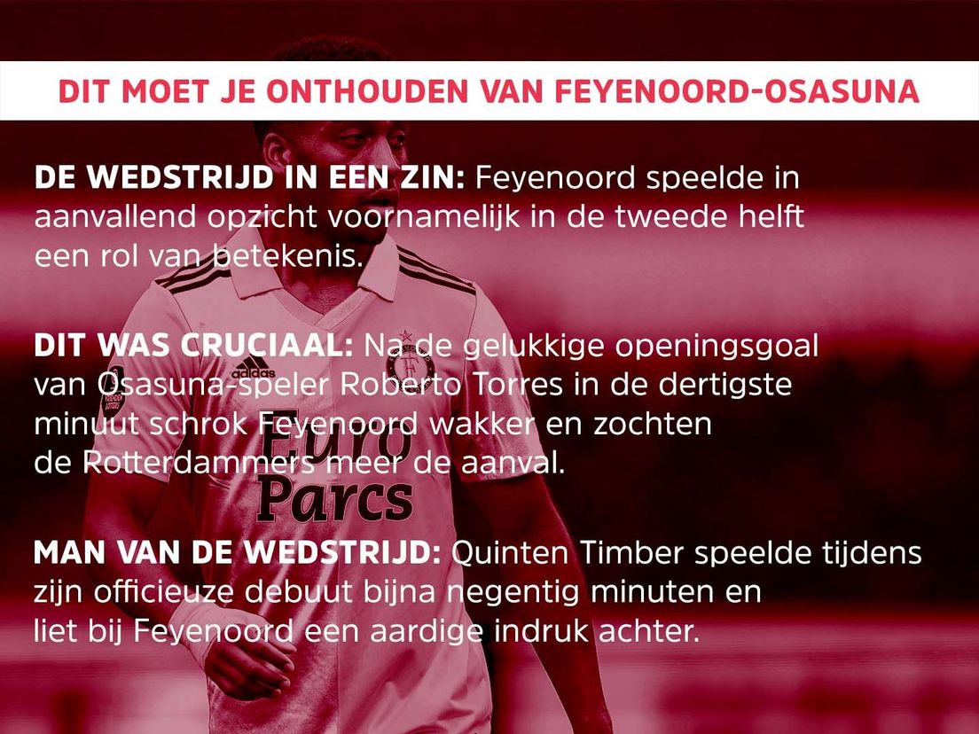 Dit moet je onthouden van Feyenoord-Osasuna