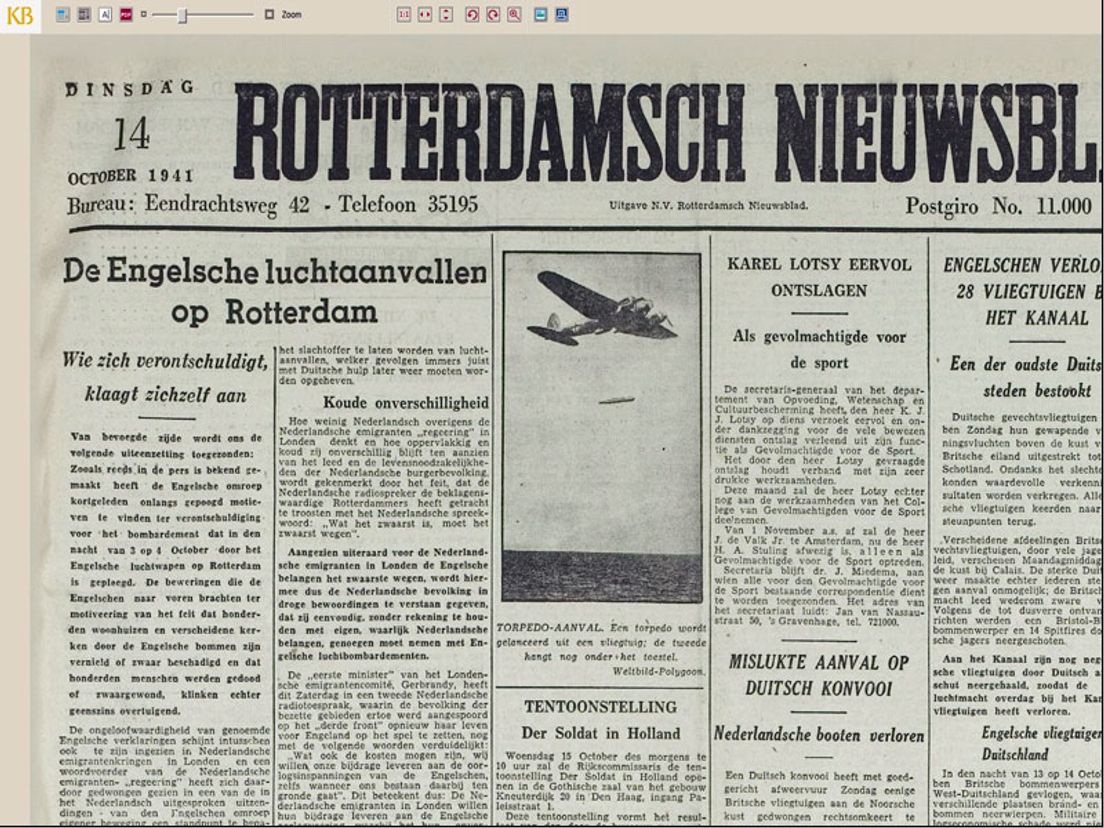Rotterdamsch Nieuwsblad, 14 oktober 1941