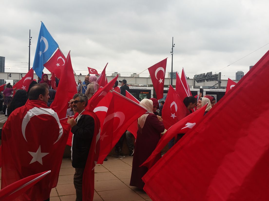 Turkse betoging tegen staatsgreep Turkije