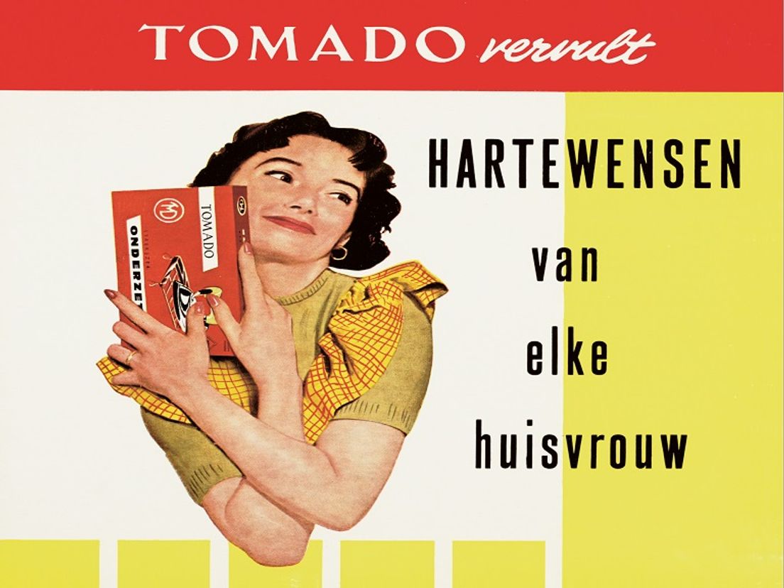 Showkaart Tomado, omstreeks 1955