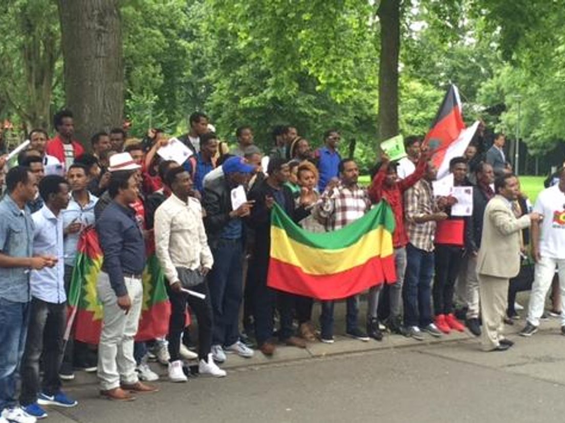 Demonstratie tegen 'genocide' Ethiopië