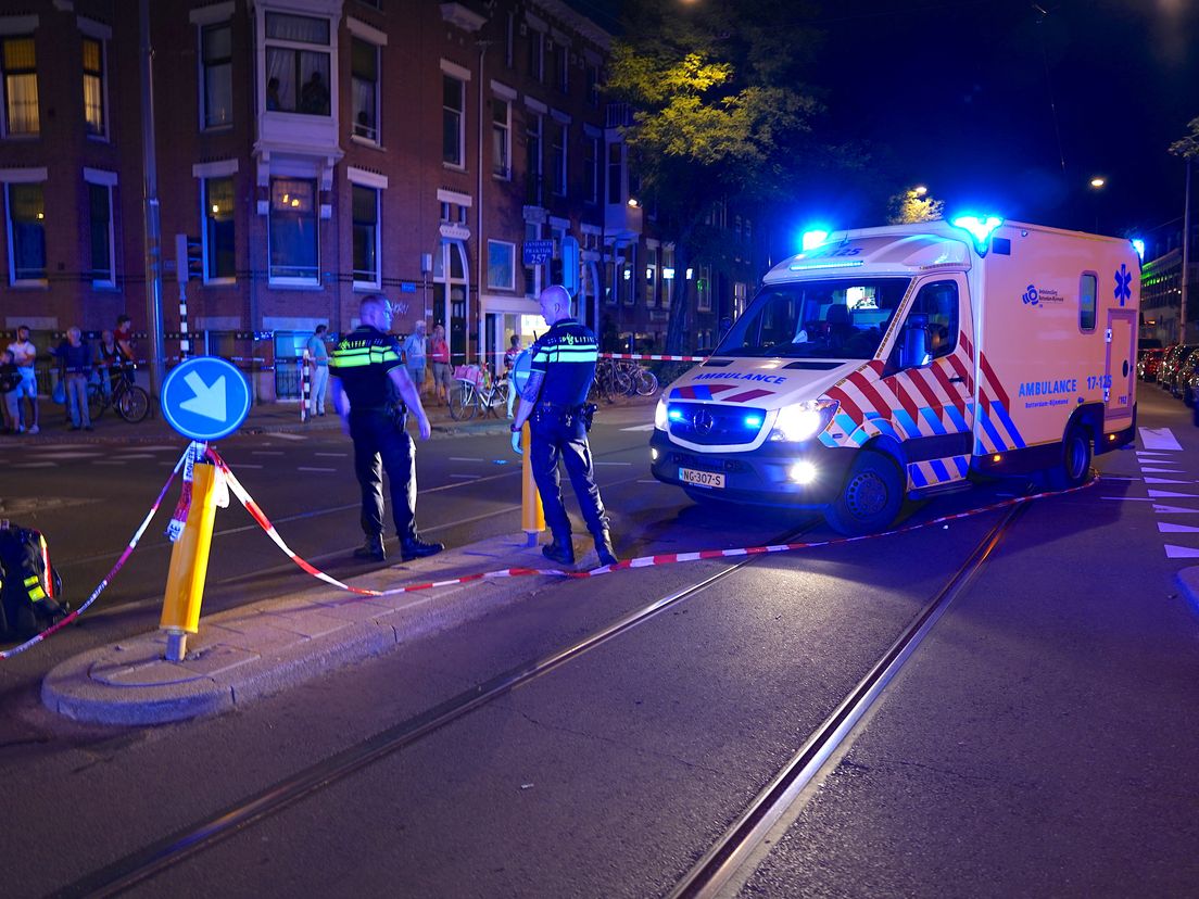 De Bergweg in Rotterdam na het ongeluk