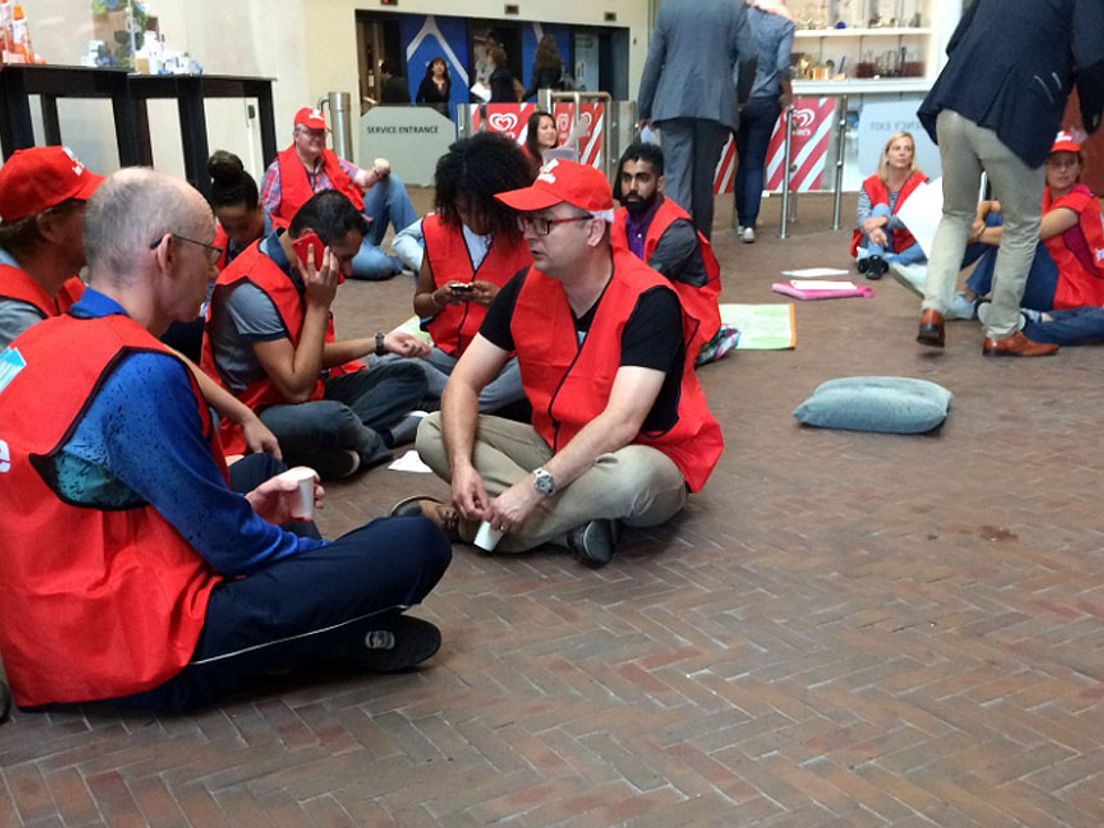 Protest bij Unilever