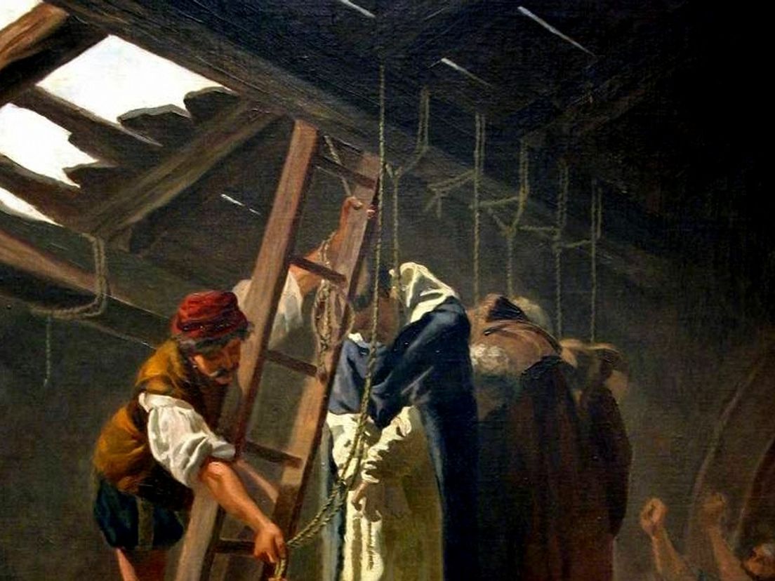 Ophanging van de martelaren in Den Briel (Cesare Fracassini)