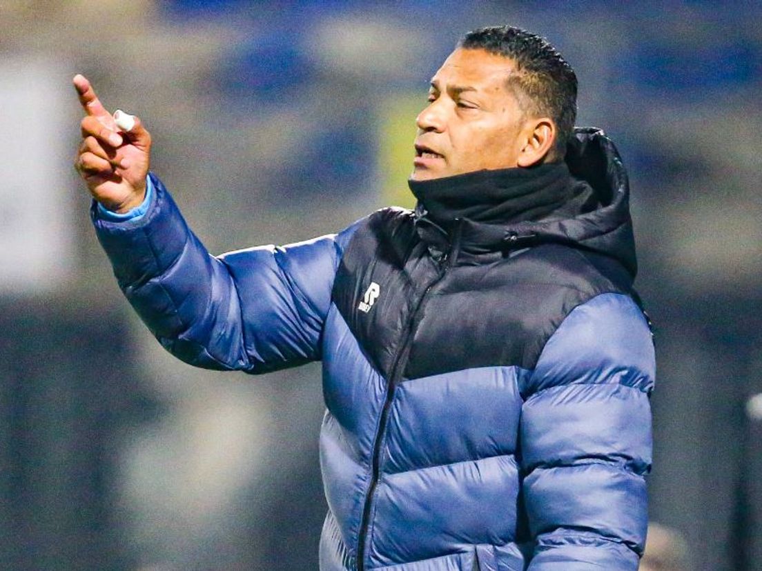 Henk Fraser tijdens RKC-Sparta. (VK Sportphoto - Mischa Keemink)