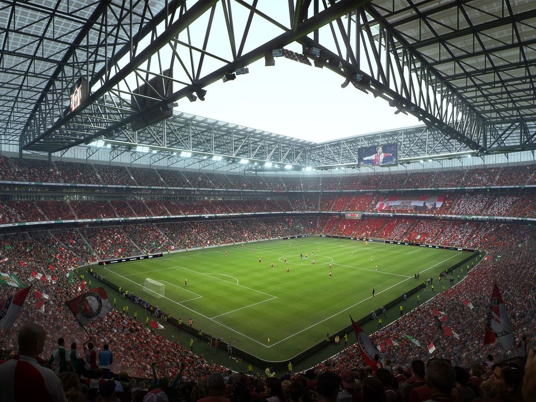 Zo moet het nieuwe stadion van Feyenoord er van binnen uit gaan zien