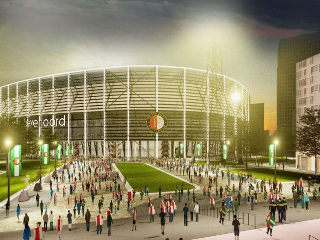 Een beeld van hoe De Kuip er na de renovatie uit moeten komen te zien.