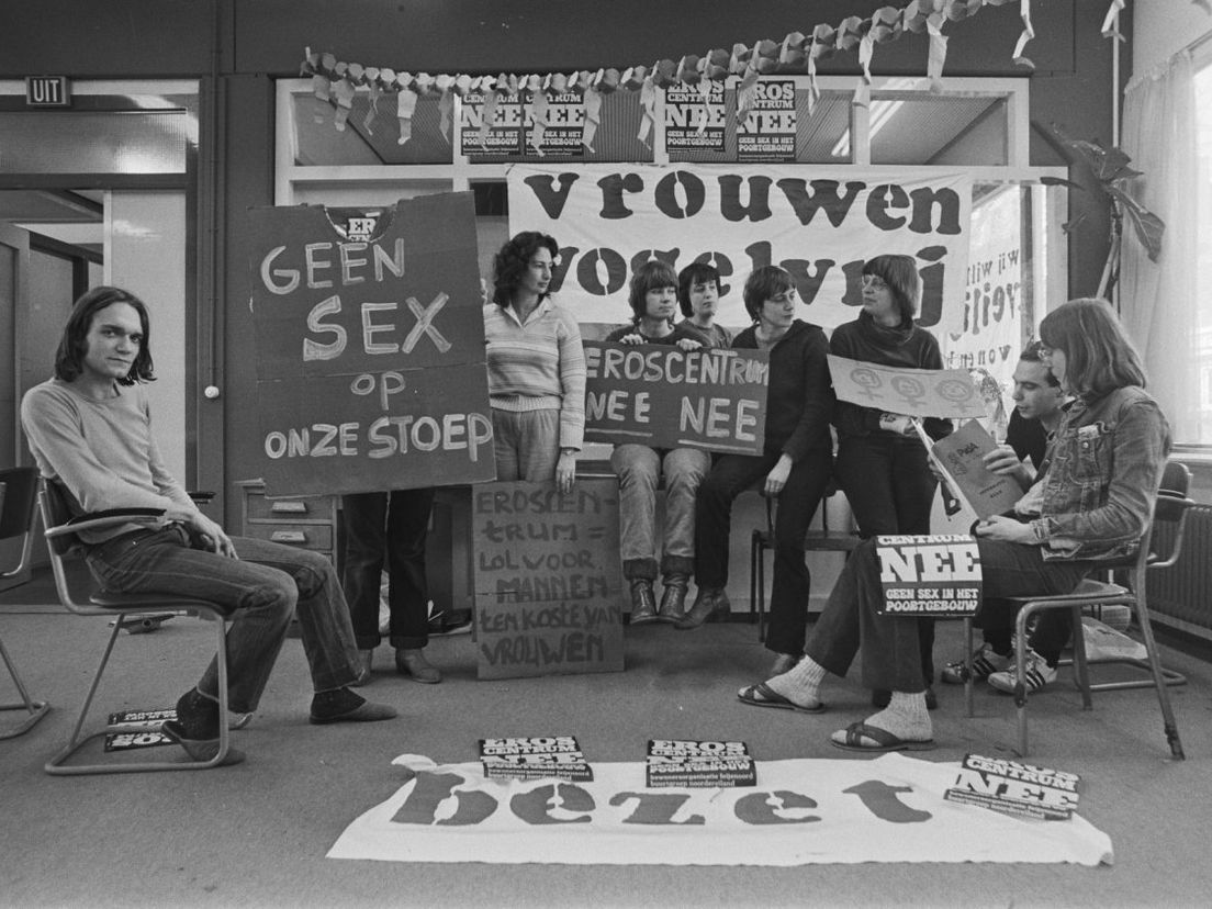 Protest tegen eroscentrum, maart 1979.