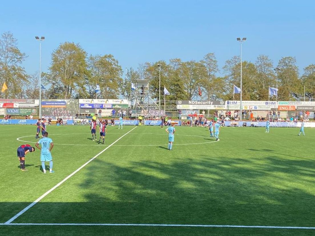 Excelsior Maassluis kon zaterdag niet winnen van Rijnsburgse Boys.