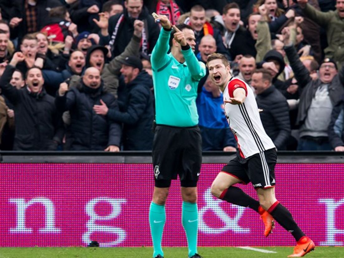 Bas Nijhuis tijdens de editie van Feyenoord - PSV in 2017.