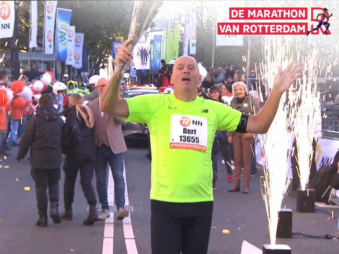 Bert Ruygrok uit Bleiswijk was finishte de marathon van 2021 als laatste loper