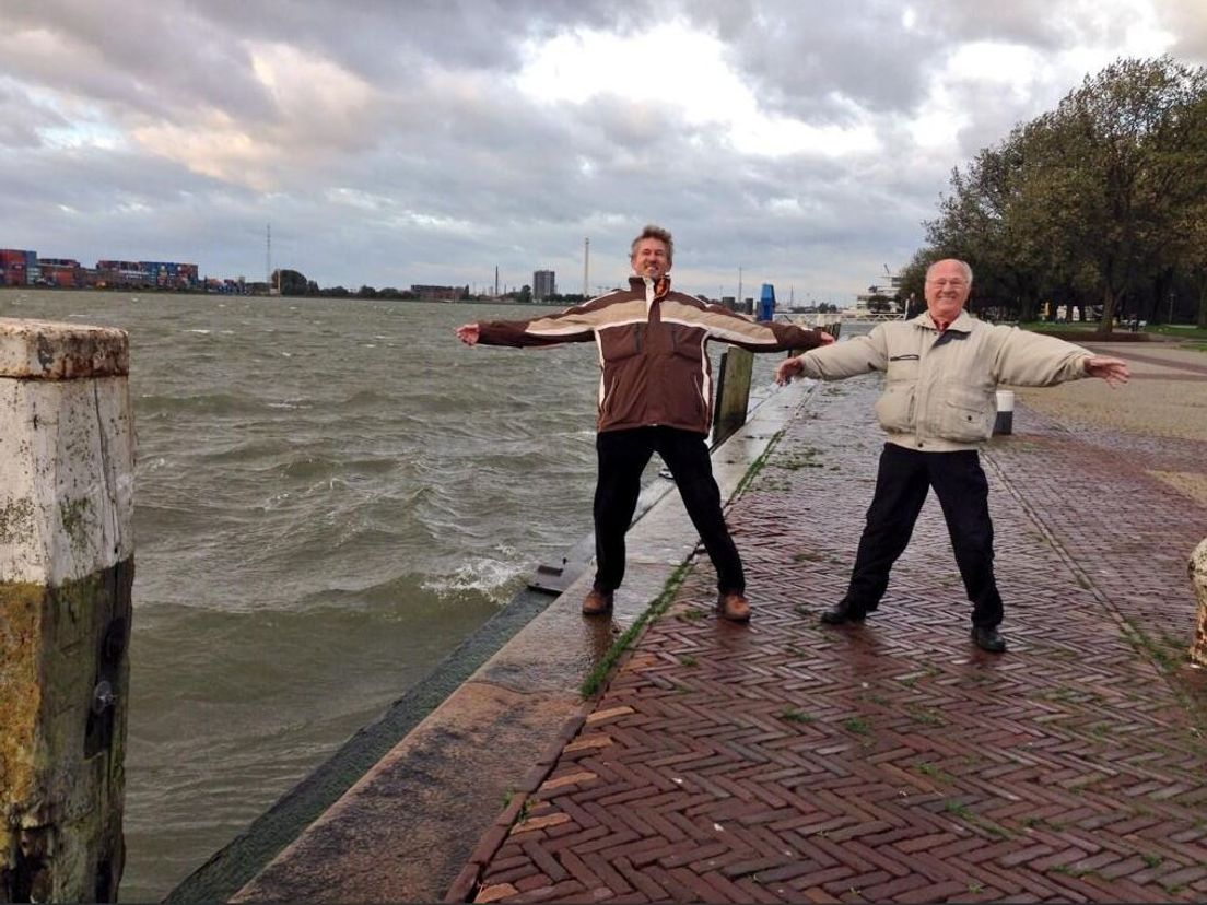 Tup en Joop genieten van de storm
