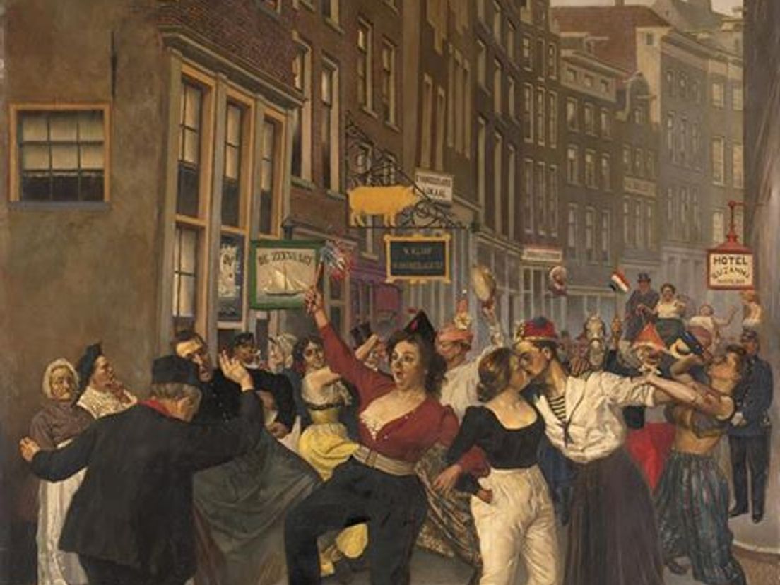 Hartjesdag, 1926, Johan Coenraad Braakensiek, Amsterdam Museum: http://commons.wikimedia.org/wiki/File:Hartjesdag.jpg