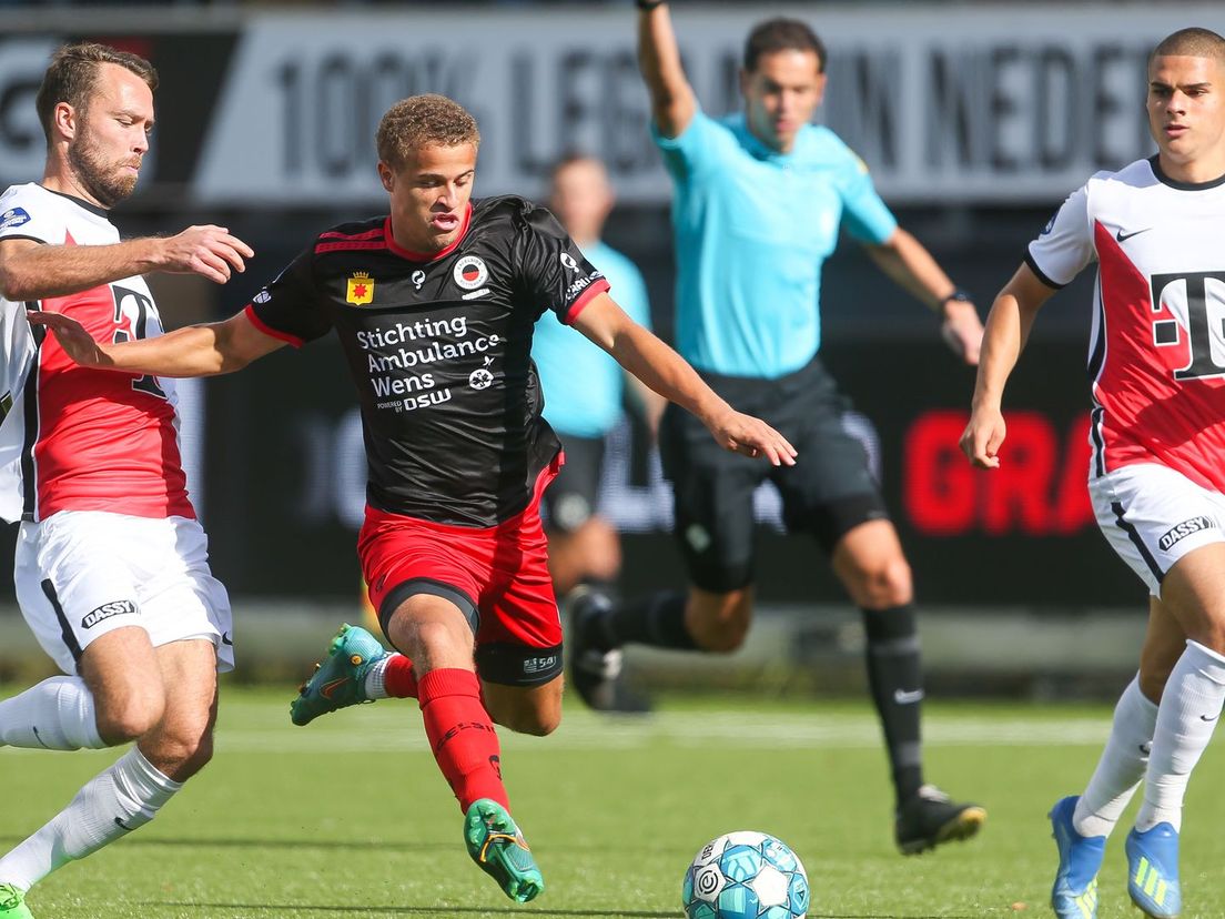 Kenzo Goudmijn namens Excelsior tegen FC Utrecht