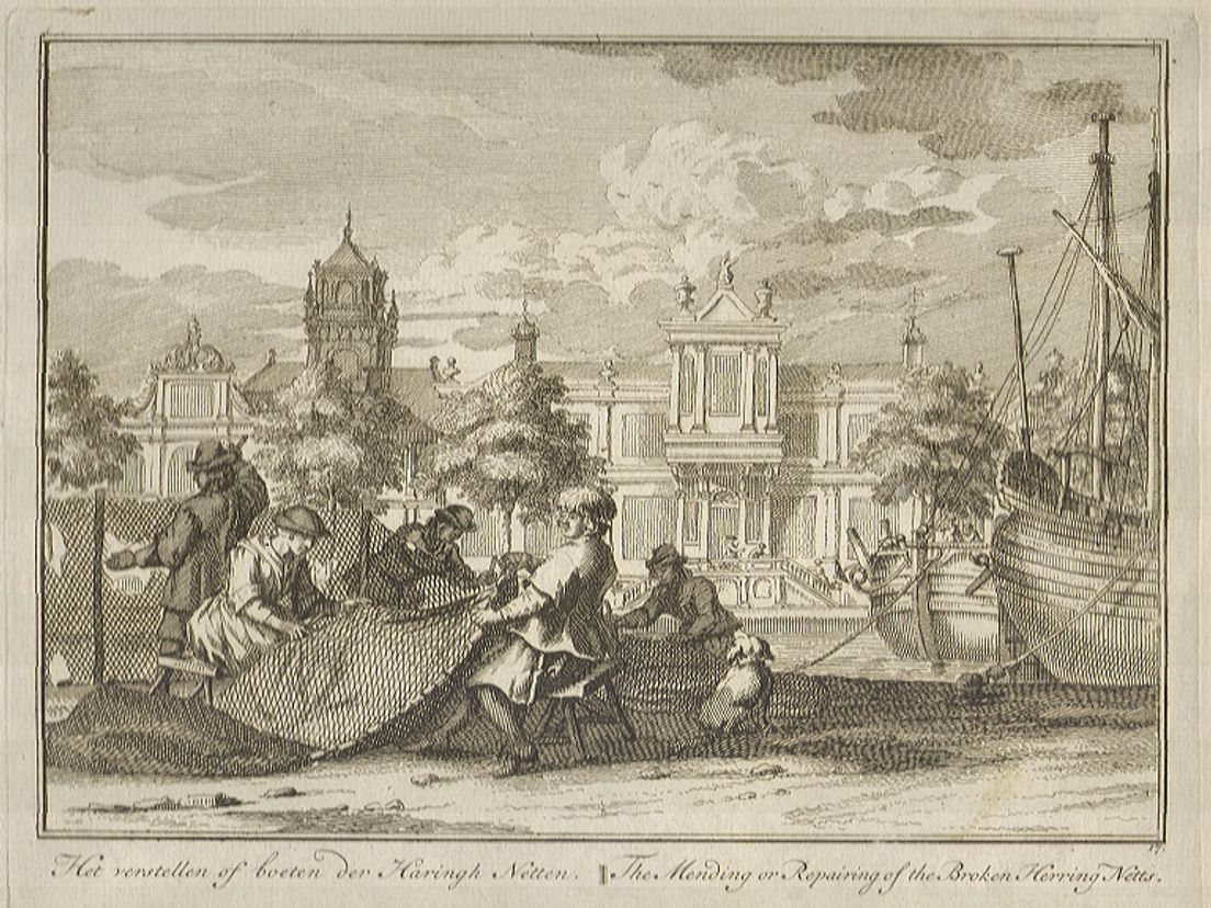 Boeten van haringnetten, Adriaan van der Laan, 1705