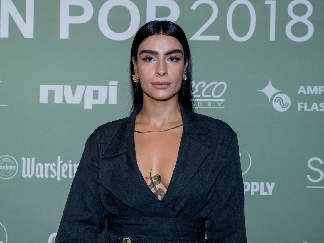 Sevda Alizadeh tijdens de uitreiking van Edison Pop 2018