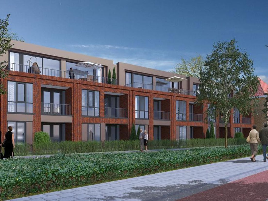Het plan: zes appartementen met daarboven drie penthouses en daarnaast een riante villa