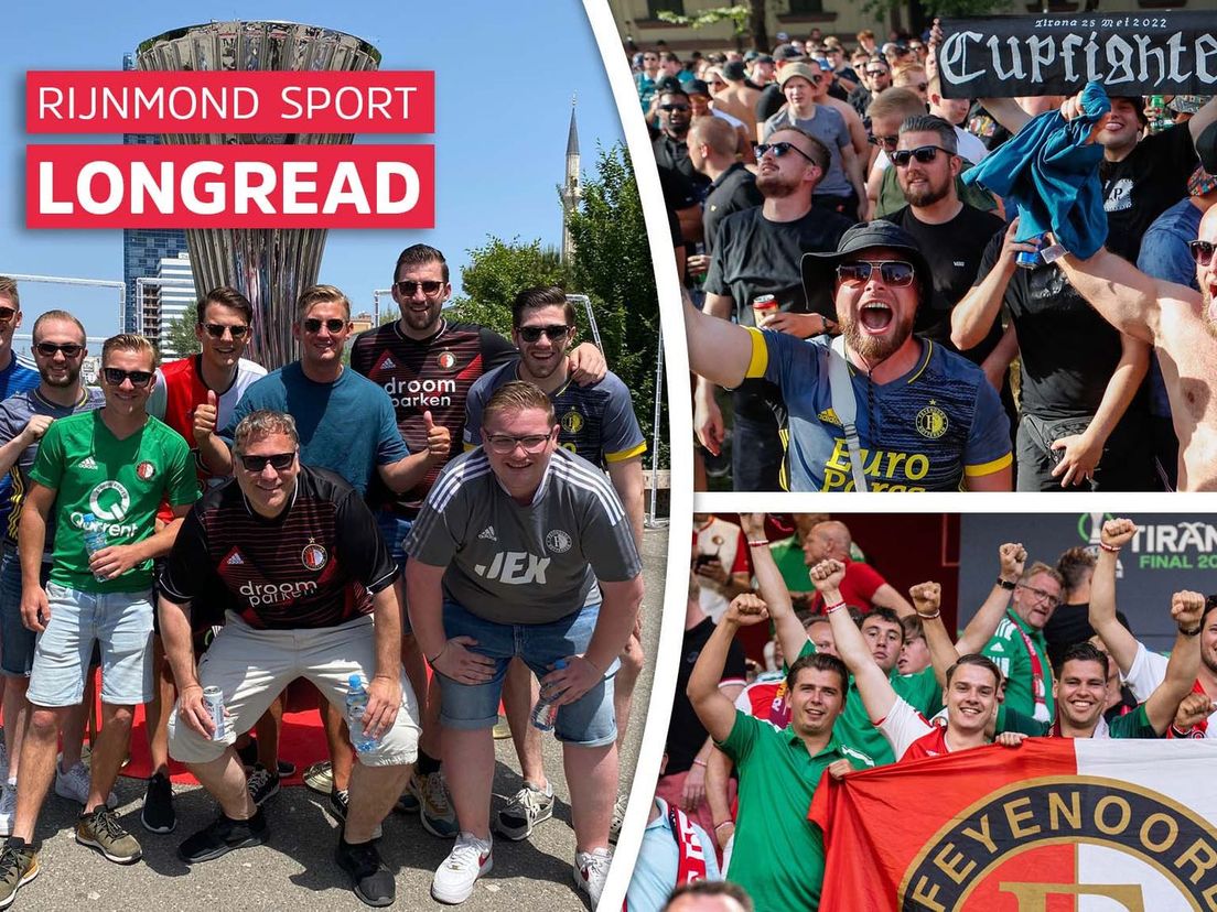Feyenoord-supporters in Tirana