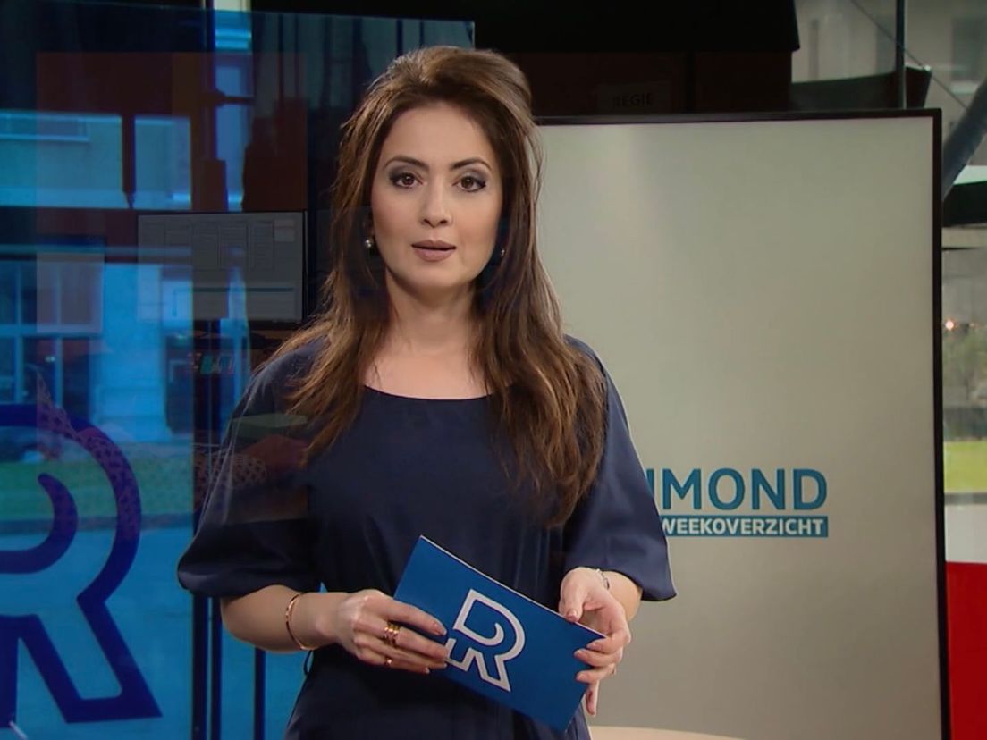 Tahmina Akefi presenteert het weekoverzicht van TV Rijnmond