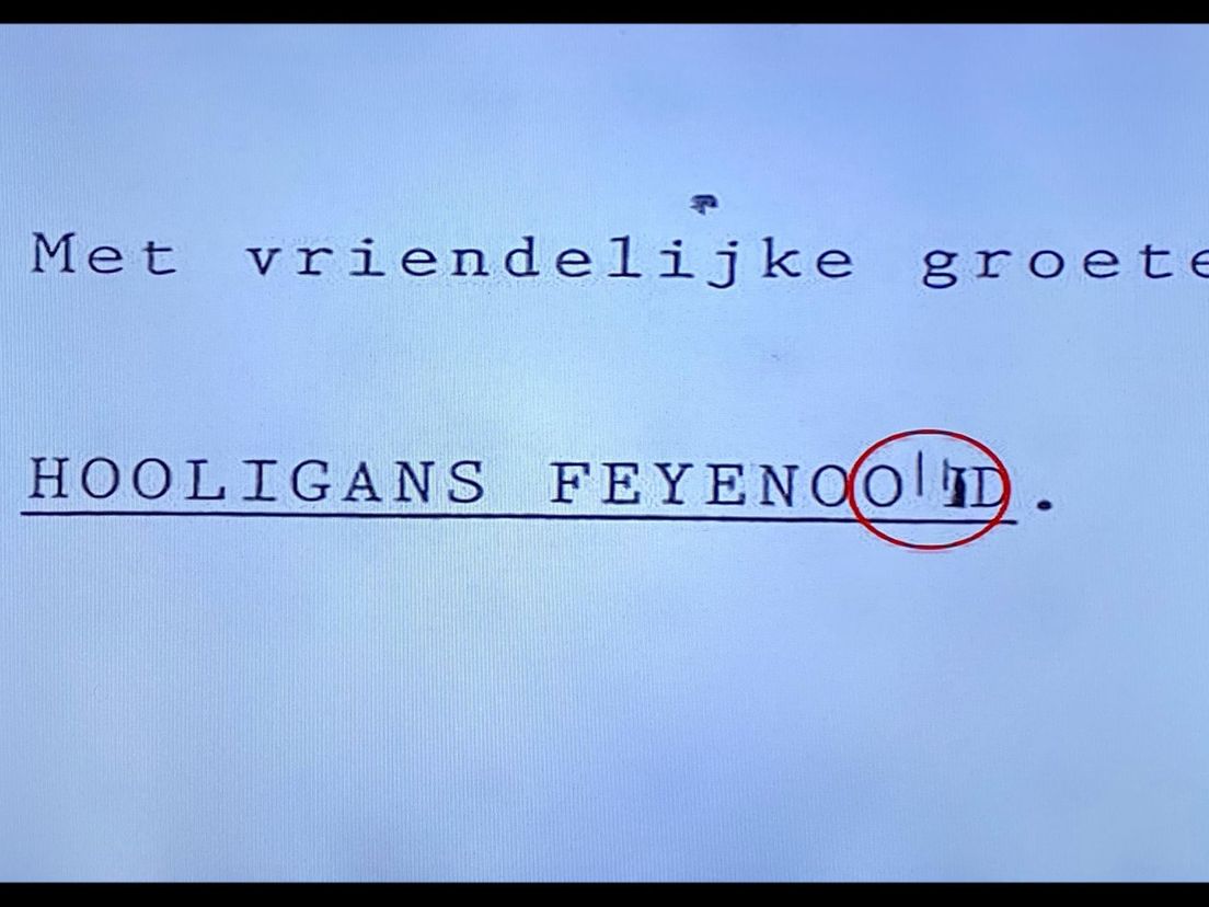 In de kogebrieven ontbrak de hoofdletter R