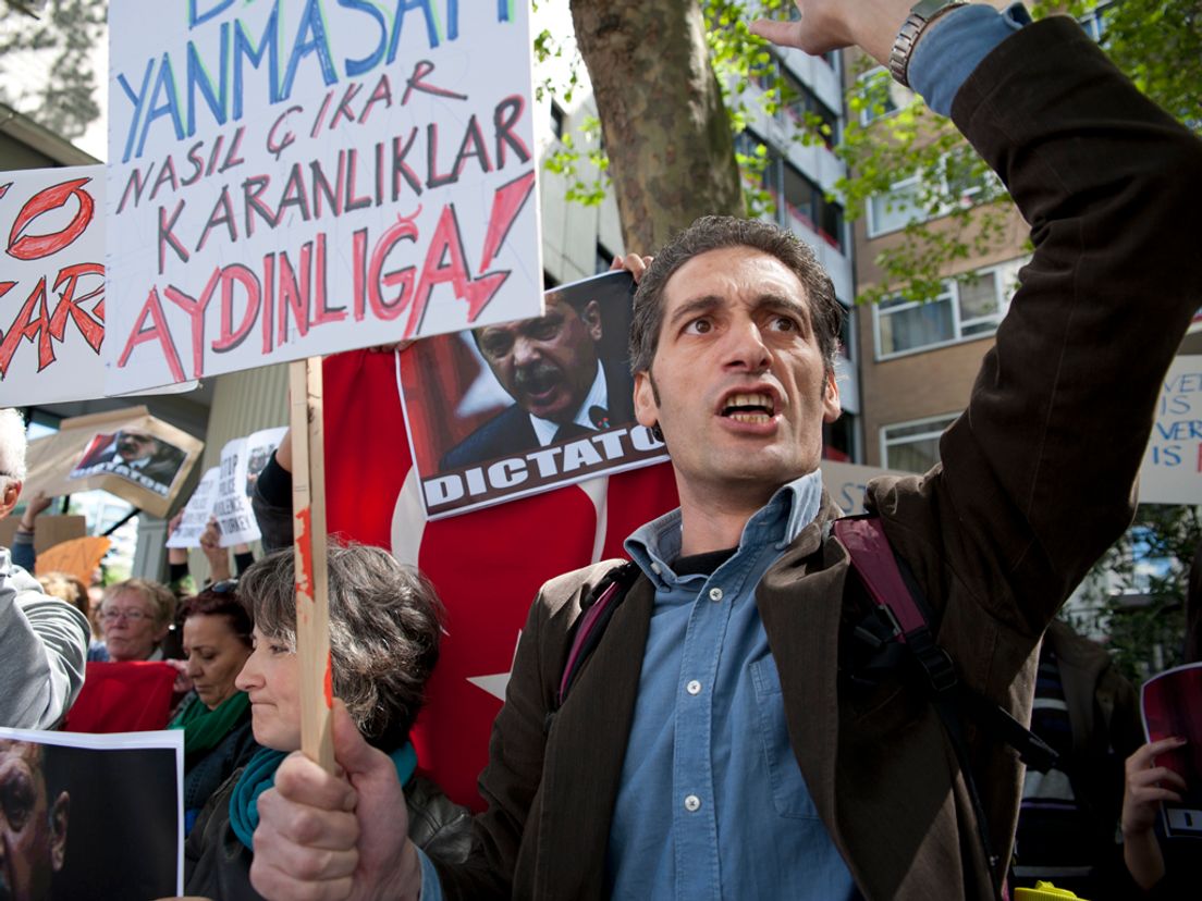 Turks protest op he Westblaak