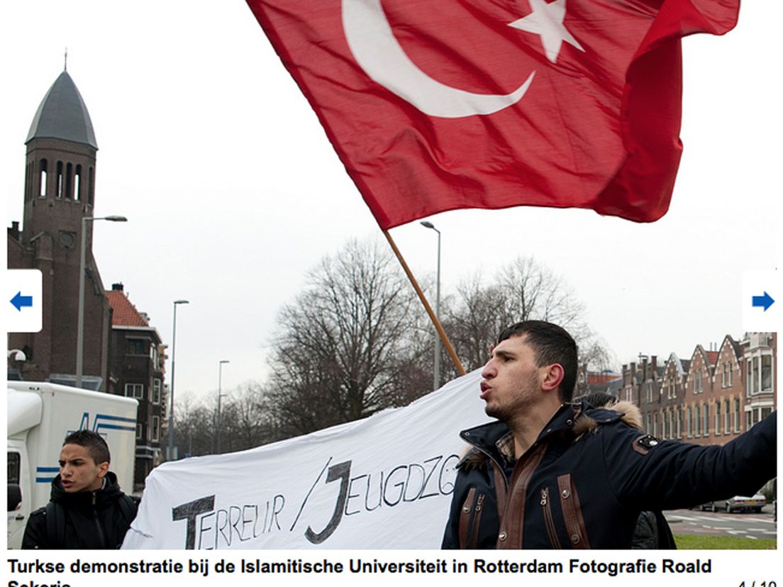 Turks protest.