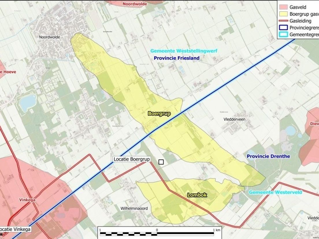 De nieuwe gasvelden tussen Vledder en Noordwolde
