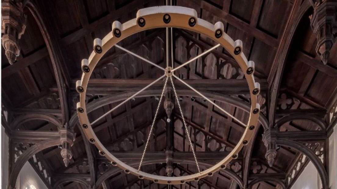 Het plafond van de Gotische zaal