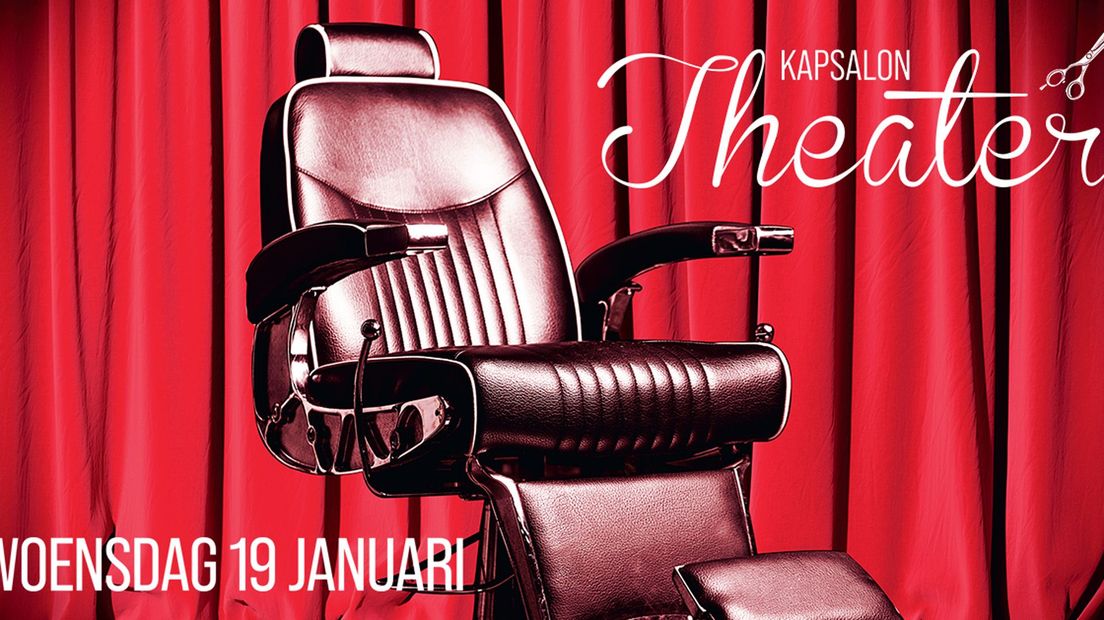 De poster van het initiatief 'Kapsalon Theater'