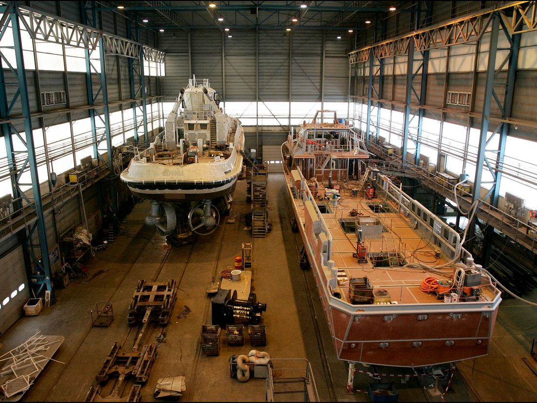 Een van de loodsen van Damen Shipyards (foto ter illustratie)