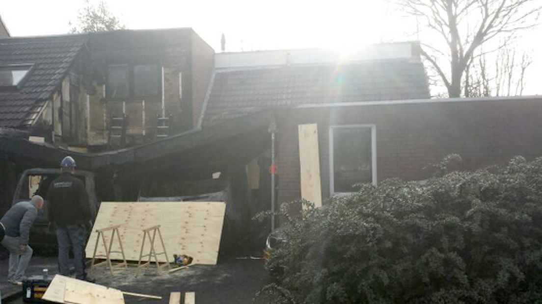 Forse schade na brand in camper in Huissen