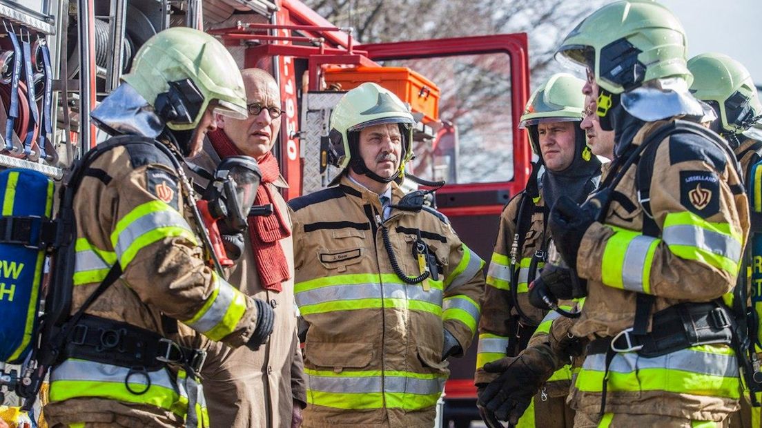 Brandweer informeert burgemeester Segers