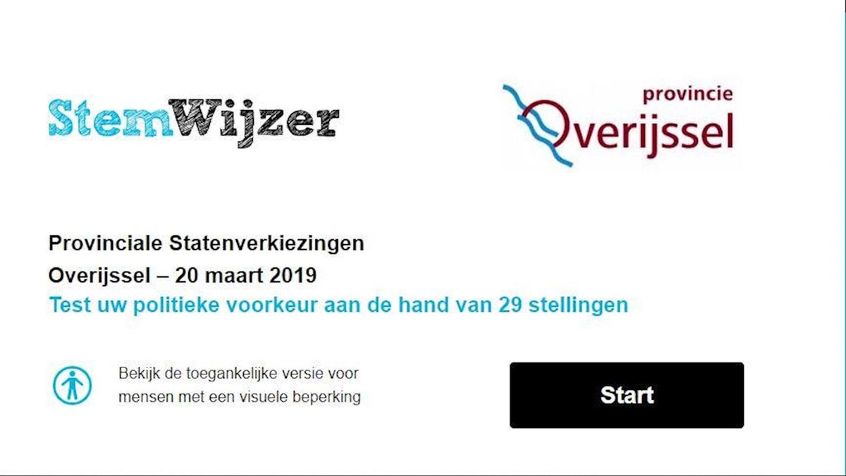 Welke partij past bij jou? Stemwijzer van de Provincie Overijssel