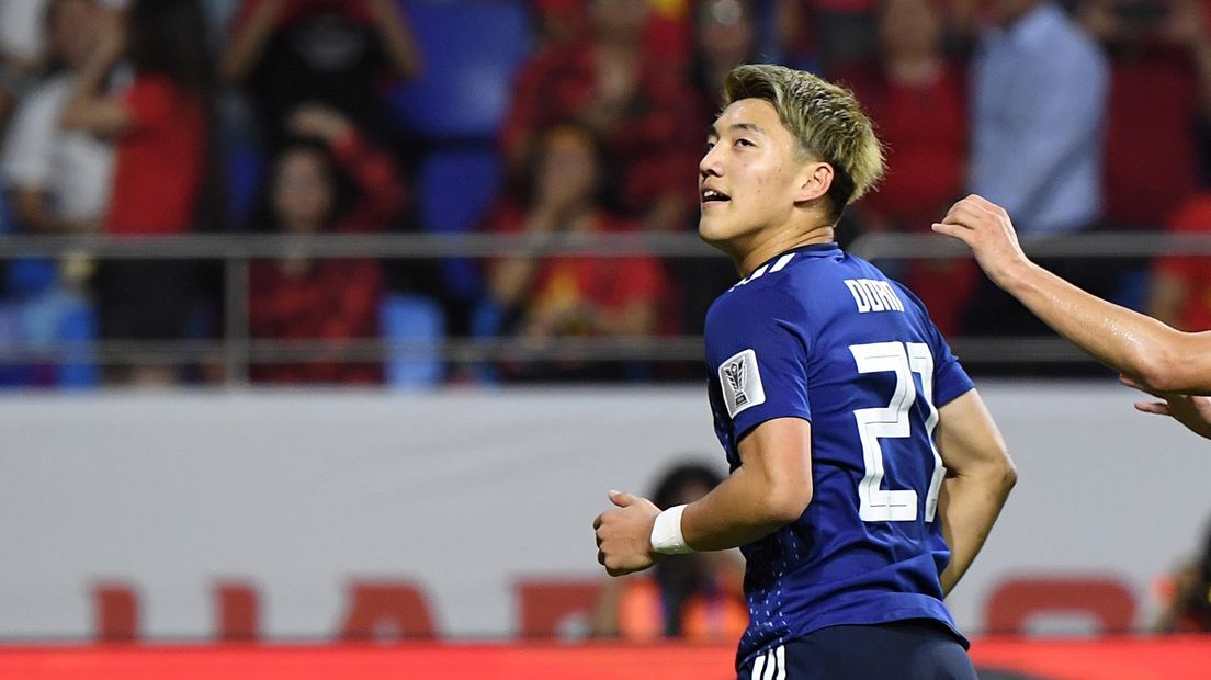 Ritsu Doan na zijn winnende goal eerder op de Azië Cup