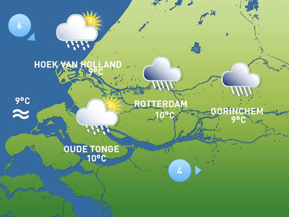 Het weer van woensdag 25 maart.